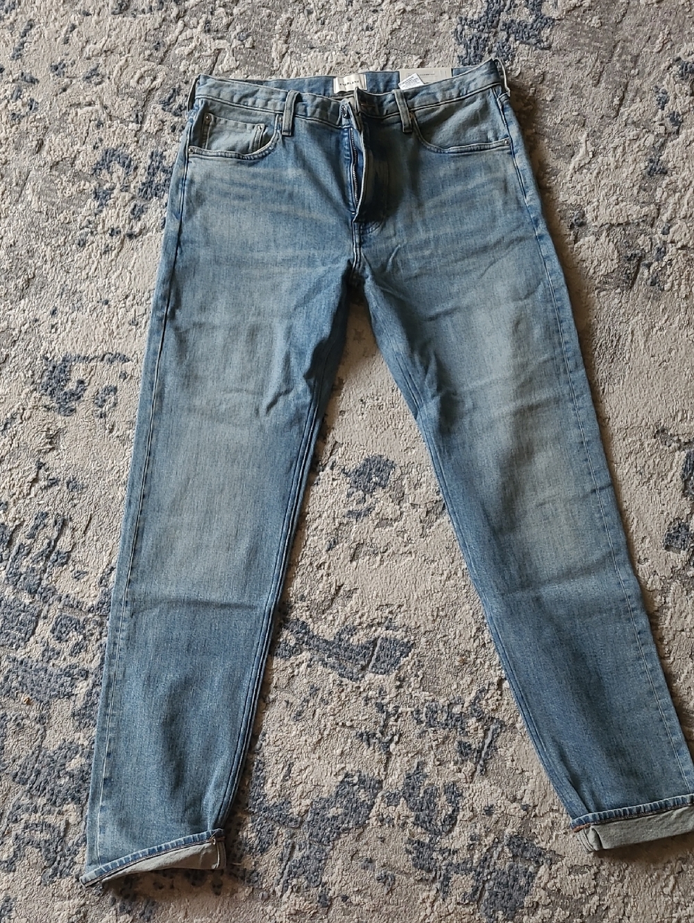 Everlane The Selvedge Slim Fit Men's Jeans Light Blue 98% Organic Cotton 32/34
